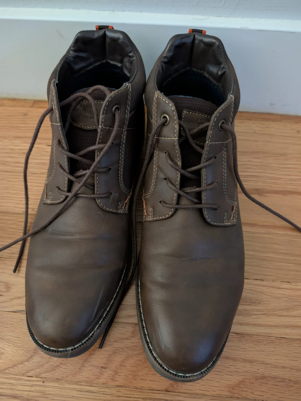 Nunn Bush Brown Leather Lace-Up Chukka Boots